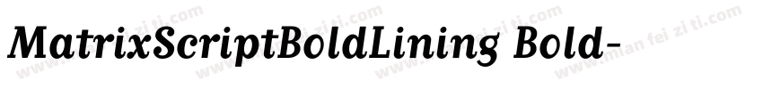MatrixScriptBoldLining Bold字体转换